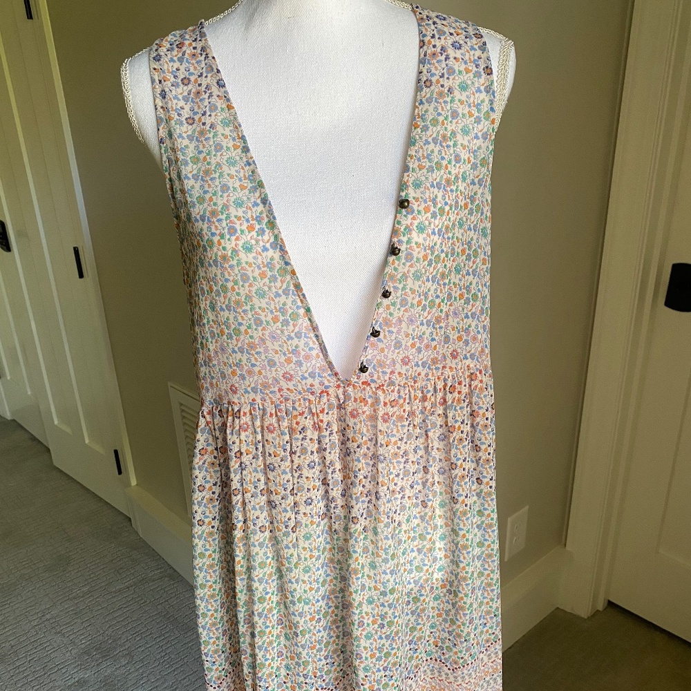 Maeve Anthropologie Violetta Rainbow Tunic Dress